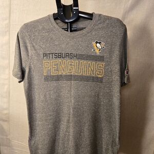 Champion Pittsburgh Penguins Graphic T-Shirt Men's Large Gray